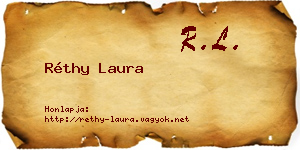 Réthy Laura névjegykártya